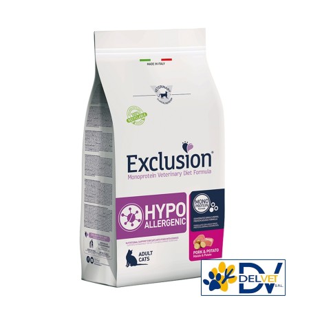 EXCLUSION HYPOALLERGENIC GATTO MAIALE E PATATE 2 KG