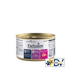 EXCLUSION HYPOALLERGENIC GATTO MAIALE E PATATE 85 GR