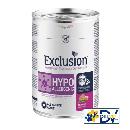 EXCLUSION HYPOALLERGENIC PORK AND PEA CANE 400 GR