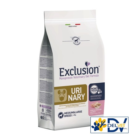 EXCLUSION URINARY PORK & SORGHUM AND RICE M/L CANE 12 KG