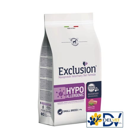 EXCLUSION HYPOALLERGENIC PORK AND PEA SMALL BREED 7 KG