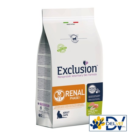 EXCLUSION RENAL PHASE 1 PORK & PEA AND RICE GATTO 1,5 KG