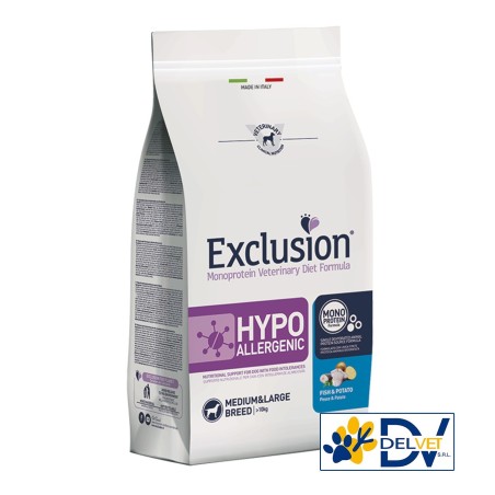 EXCLUSION HYPOALLERGENIC FISH & POTATO M/L 2 KG
