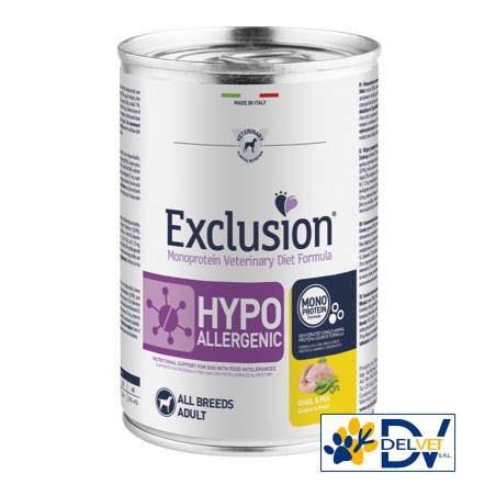 EXCLUSION HYPOALLERGENIC QUAIL & PEA 200 GR