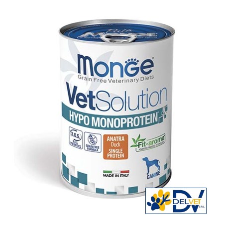 MONGE VETSOLUTION HYPO MONOPROTEIN ANATRA CANE 400 GR
