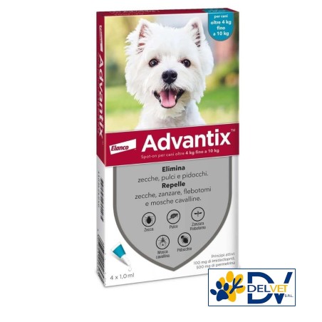 Elanco - ADVANTIX CANI S 4-10 KG 1 ML 4 PIPETTE