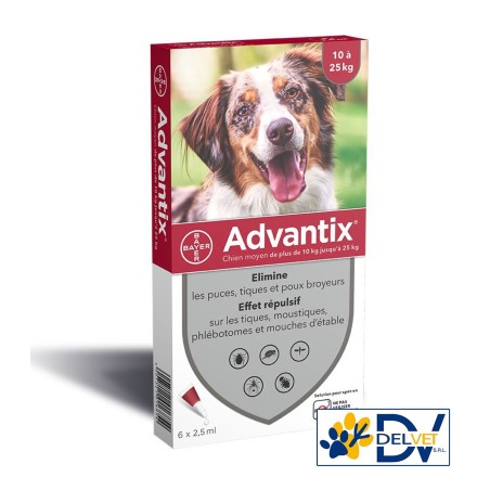 Elanco - ADVANTIX SPOT-ON CANI 10-25 KG 6 PIPETTE