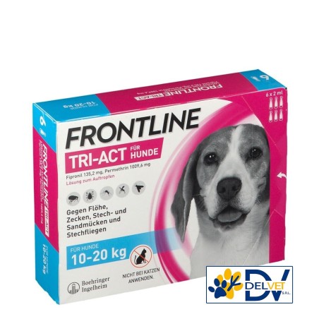 FRONTLINE TRI-ACT CANE TAGLIA M DA 10 A 20 KG 6 PIPETTE