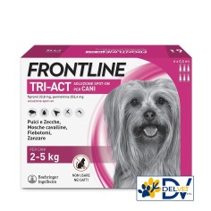 FRONTLINE TRI-ACT CANE TAGLIA XS DA 2 A 5 KG 6 PIPETTE
