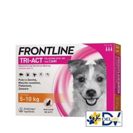 FRONTLINE TRI-ACT CANE TAGLIA S DA 5 A 10 KG 3 PIPETTE