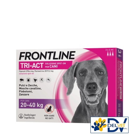 FRONTLINE TRI-ACT CANE TAGLIA L DA 20 A 40 KG 3 PIPETTE