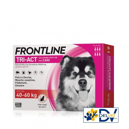 FRONTLINE TRI-ACT CANE TAGLIA XL DA 40 A 60 KG 6 PIPETTE