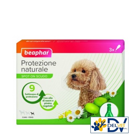 BEAPHAR PROTEZIONE NATURALE SPOT ON MENO DI 15 KG 3 PIP