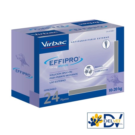 Virbac - EFFIPRO SPOT-ON CANE 10/20 KG - 24 PIPPETTE