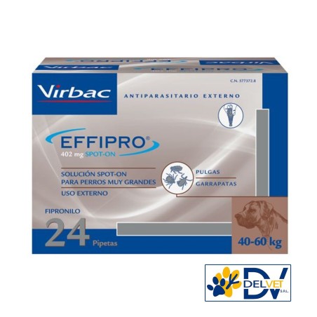 Virbac - EFFIPRO SPOT-ON CANE 40/60 KG - 24 PIPPETTE