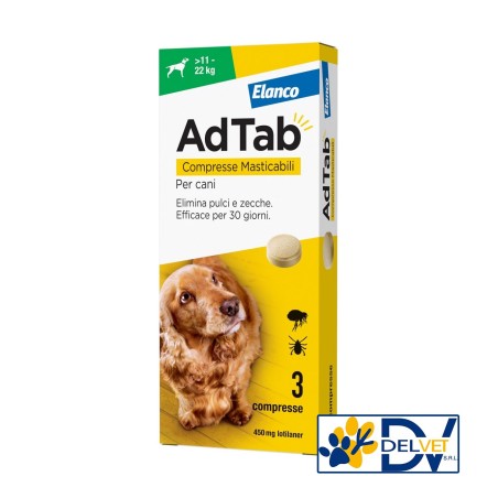 Elanco - ADTAB 3 COMPRESSE 450 MG CANI 11-22 KG