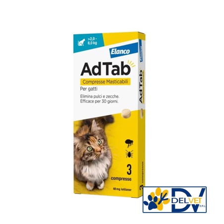 Elanco - ADTAB 3 COMPRESSE 48 MG GATTI 2-8 KG