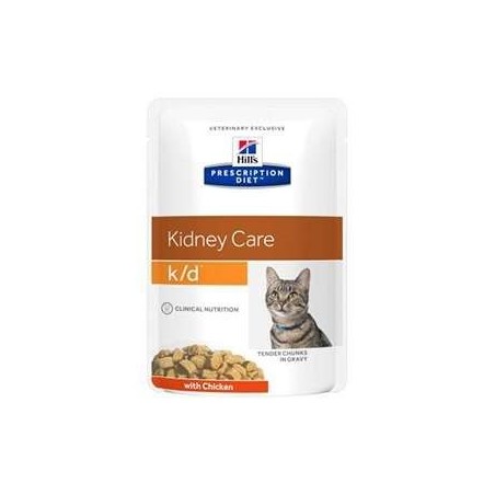HILL'S K/D CAT POUCH 12 X 85 gr pollo