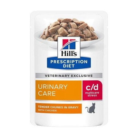 HILL'S C/D stress CAT 12 x 85 gr chicken in gravy