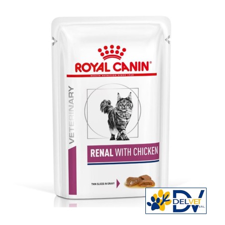 ROYAL CANIN RENAL CON POLLO GATTO 12X85 GR