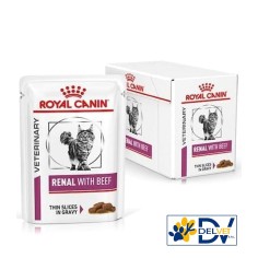 ROYAL CANIN RENAL CON MANZO GATTO 12X85 GR